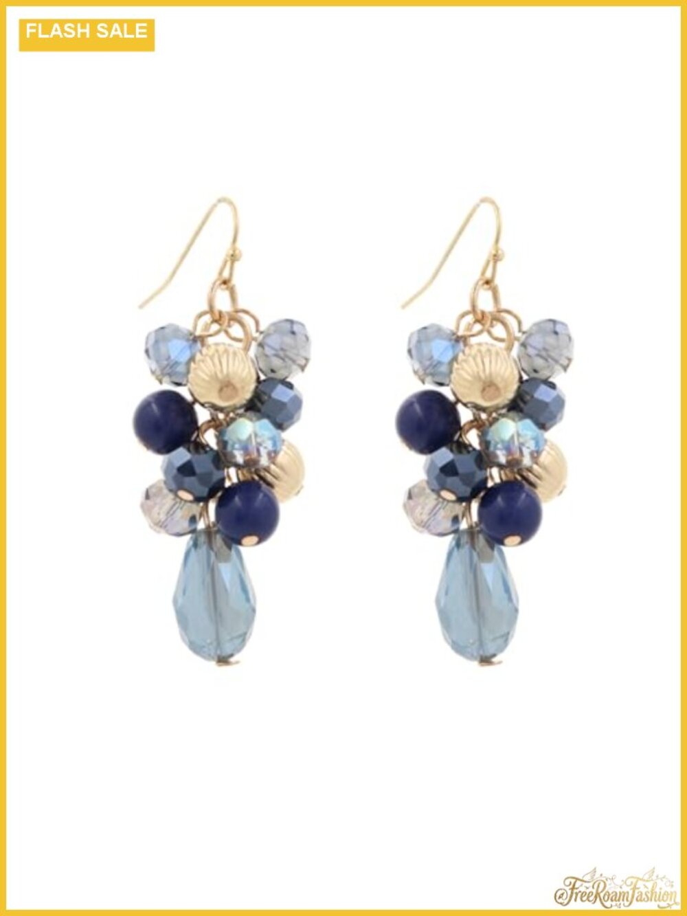 Lightweight Cluster Dangle Drop Earrings Crystal Pearl French Wire